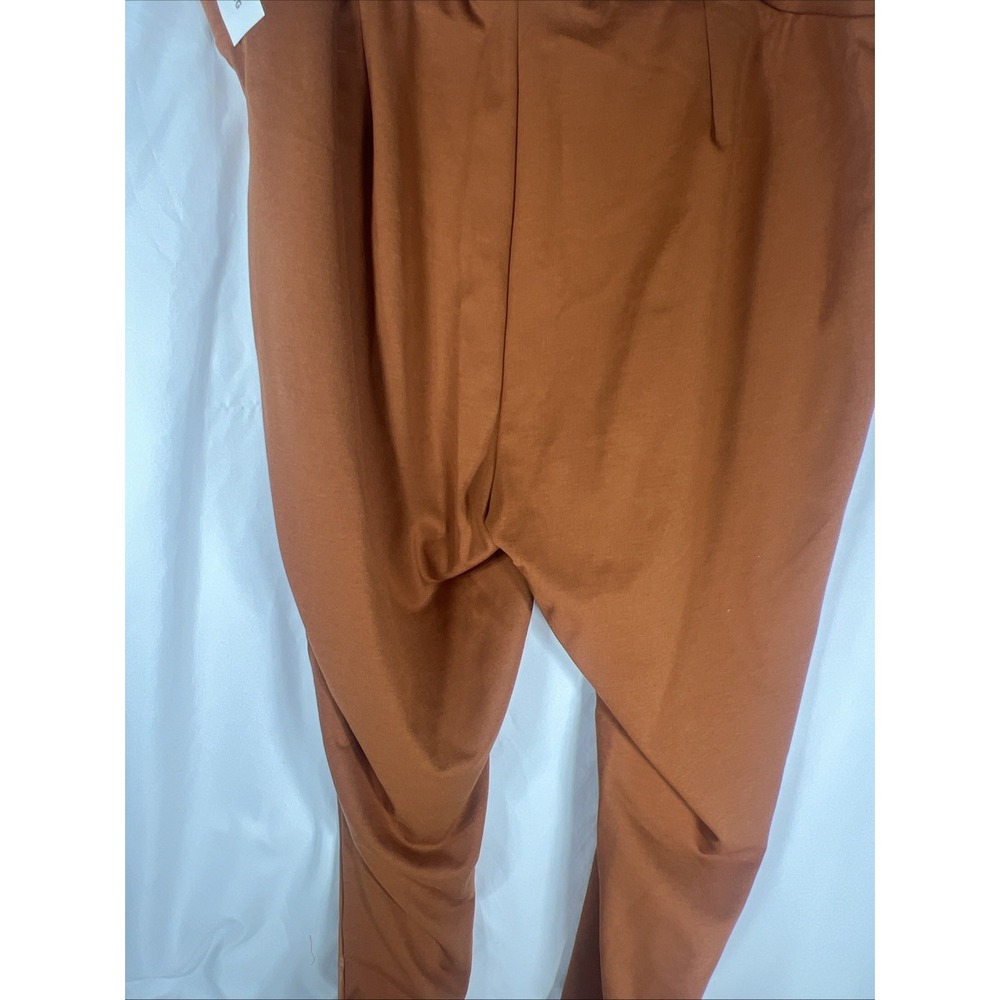 Ashley Stewart Faux Leather Paneled‎ Leggings caramel  22-24Elevated Look Womens - Picture 14 of 15